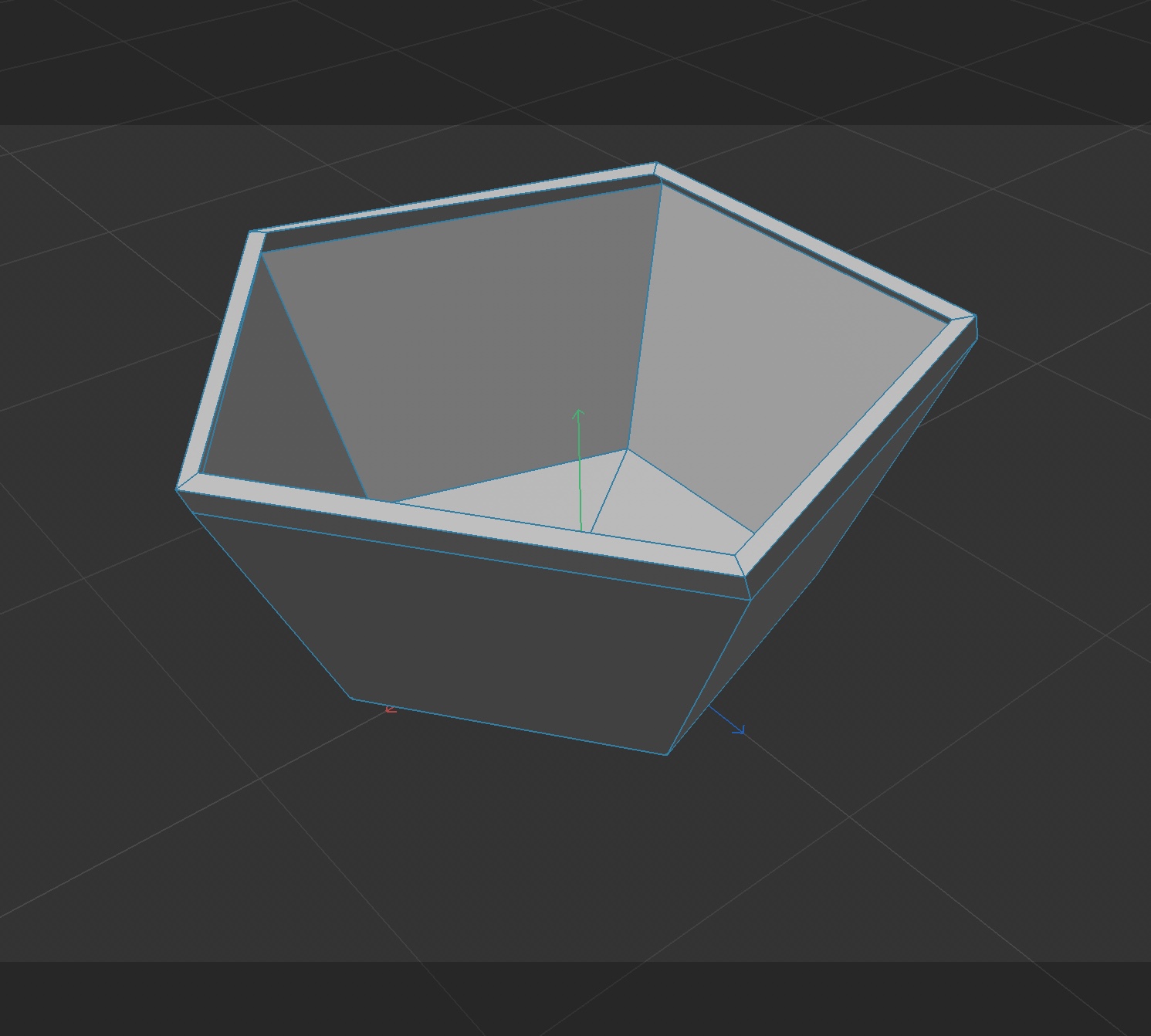 First attempt at the egg tart cup using fewer segments, which made the shape more angular.